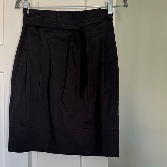 BCBGMaxAzria Navy Pencil Skirt with Tie small - Picture 1 of 6